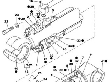 Vérin hydraulique CASE