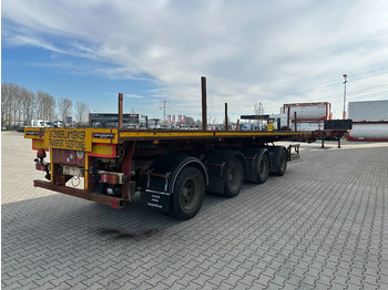 Semi-remorque plateau Nooteboom OVB-65-04, 65TKG extendable (2x 770cm) trailer, 4x hydraulic steeringaxles, Belgium- trailer: photos 5