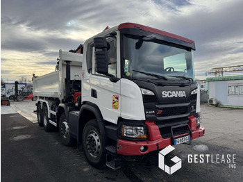 Camion benne, Camion grue Scania P 410 PALFINGER PK22002: photos 4