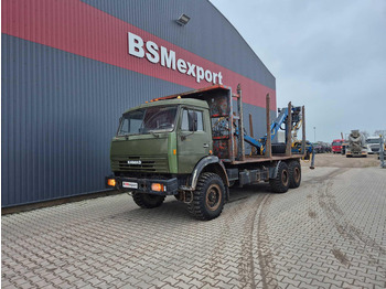 Camion grumier, Camion grue pour transport de bois Kamaz 43101 6x6: photos 3