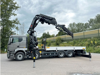 Camion grue, Camion plateau neuf MAN TGS 35.520 8x4 BL HIAB X-HiPro858E-8 & Jib150x-6: photos 4