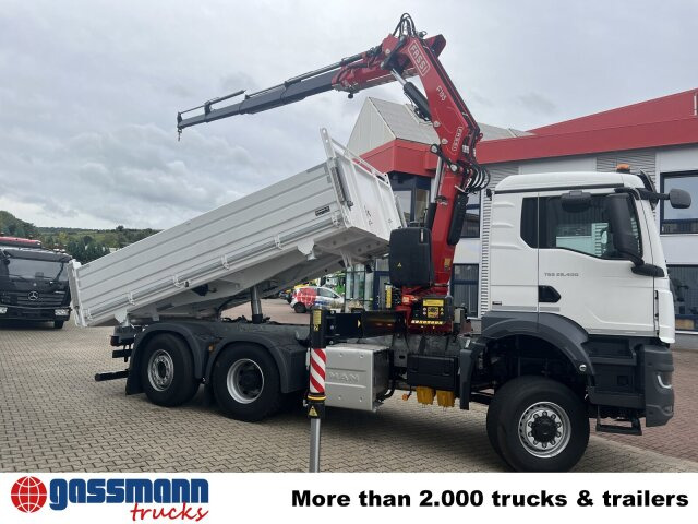 Camion benne, Camion grue neuf MAN TGS 28.400 6x4-4 BL CH, Kran Fassi F195A.2.24,: photos 9