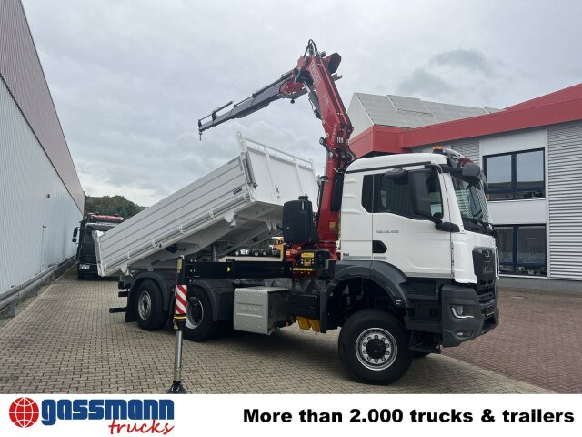 Camion benne, Camion grue neuf MAN TGS 28.400 6x4-4 BL CH, Kran Fassi F195A.2.24,: photos 8