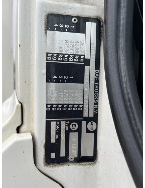Crédit-bail de DAF CF75 250 EEV / Haller M21 - 21 m3 = Not Working / 173 dkm / Garbage Truck - Muhlwagen - Camion Poubelle DAF CF75 250 EEV / Haller M21 - 21 m3 = Not Working / 173 dkm / Garbage Truck - Muhlwagen - Camion Poubelle: photos 20