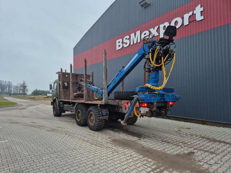 Camion grumier, Camion grue pour transport de bois Kamaz 43101 6x6: photos 7