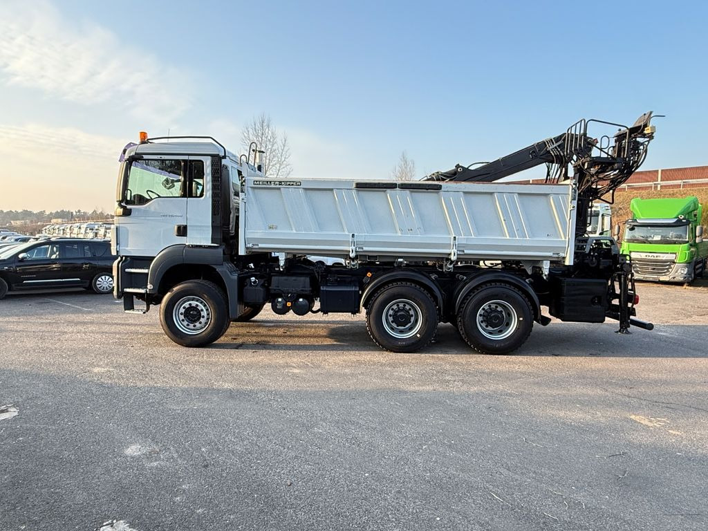 Camion benne MAN TGS 26.400 Kipper mit Kran Jonsered 6x4: photos 6