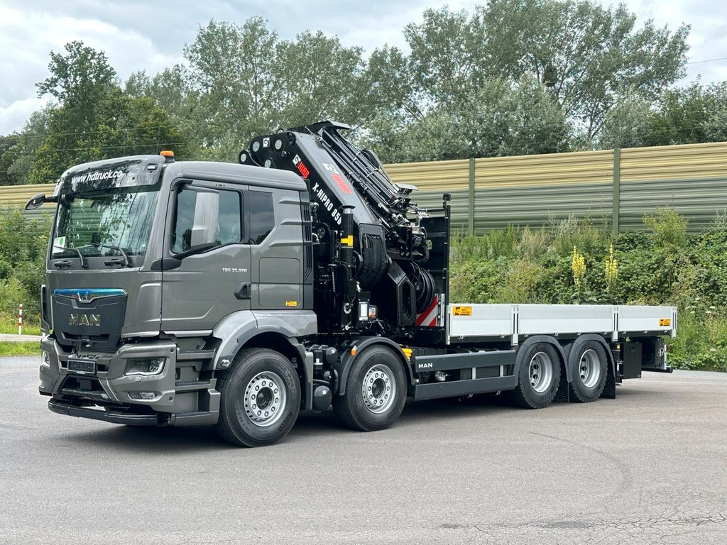 Camion grue, Camion plateau neuf MAN TGS 35.520 8x4 BL HIAB X-HiPro858E-8 & Jib150x-6: photos 12