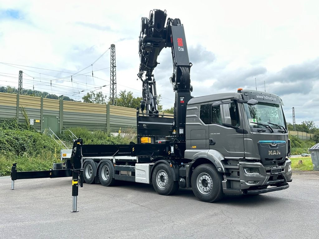 Camion grue, Camion plateau neuf MAN TGS 35.520 8x4 BL HIAB X-HiPro858E-8 & Jib150x-6: photos 10