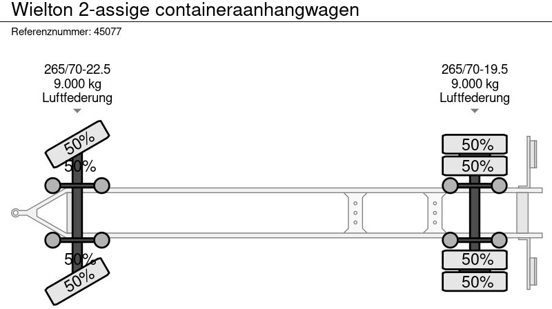 Remorque porte-conteneur/ Caisse mobile Wielton 2-assige containeraanhangwagen: photos 12