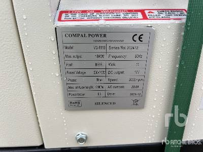 Groupe électrogène neuf COMPAL VG-R110 10 kW / 11 KVA (Unused): photos 10